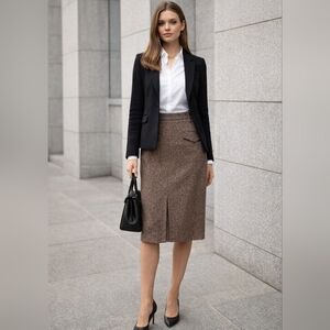 Elegant Tan Women's Pencil Skirt